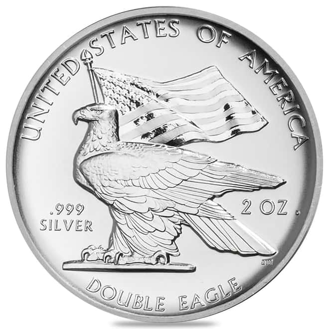 2022 2 oz Silver Mercanti Double Eagle Reverse Proof Round (w/COA)