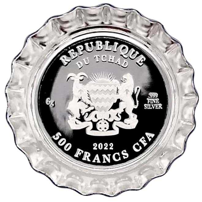 2022 Chad 6 gram Pepsi-Cola Retro Bottle Cap Proof Silver Coin NGC PF 69 ER (White Core)