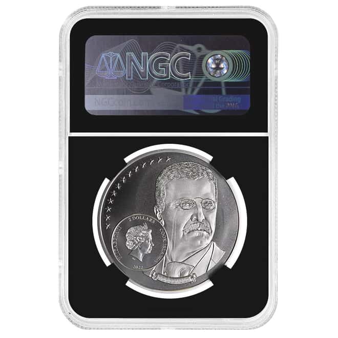 2022 Cook Islands 1/2 oz Life of Roosevelt Boxer Silver Coin NGC MS 70