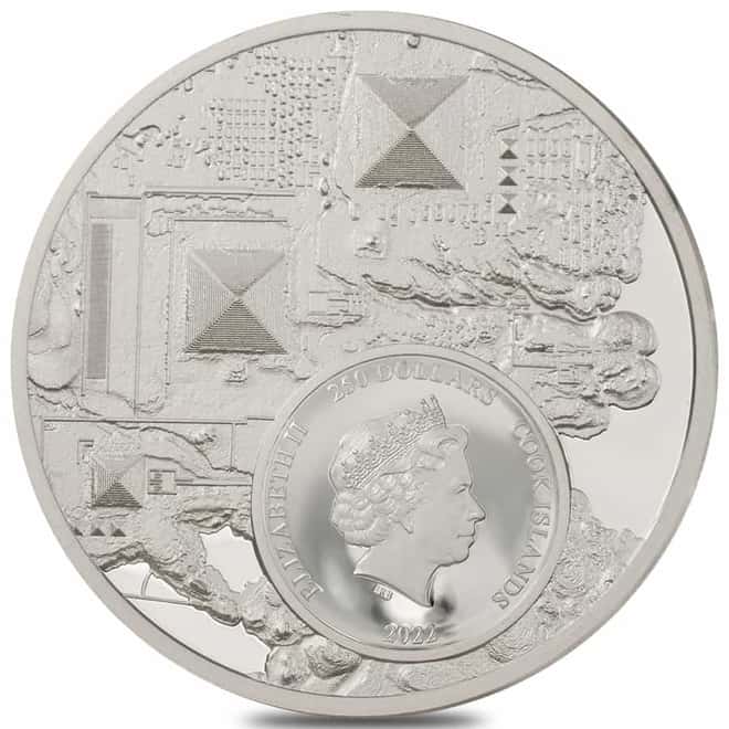 2022 Cook Islands 1 oz Platinum Legacy of the Pharaohs Coin .9995 Fine (w/Box & COA)