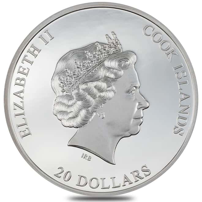 2022 Cook Islands 3 oz Silver Burst Proof Silver Coin .999 Fine (w/Box & COA)