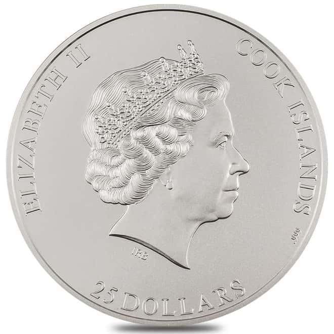 2022 Cook Islands 5 oz Silver Mount Vinson Coin .999 Fine (w/Box & COA)
