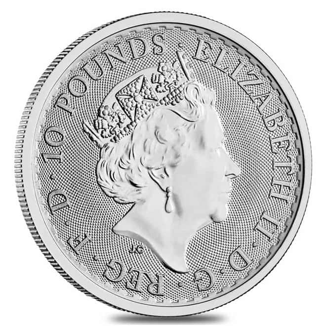 Roll of 25 - 2022 Great Britain 1/10 oz Platinum Britannia Coin .9995 Fine BU (Lot, Tube of 25)