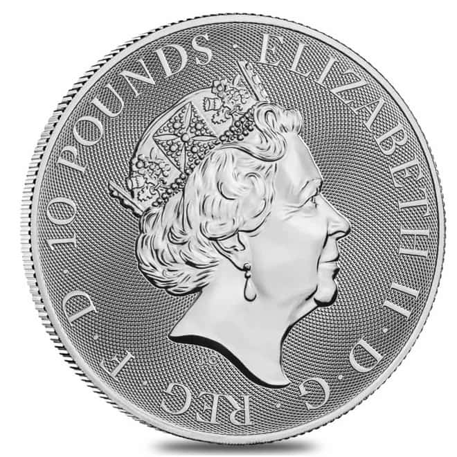 2022 Great Britain 10 oz Silver Queen's Beasts Completer Coin .9999 Fine BU