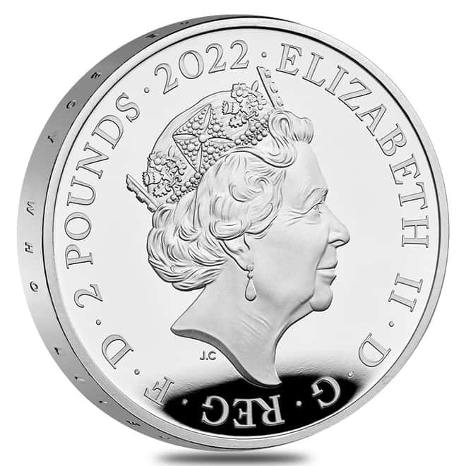 2022 Great Britain 1 oz Harry Potter Proof Silver Coin .999 Fine (w/Box & COA)