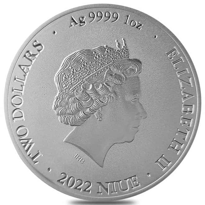 2022 Niue 1 oz Bitcoin Silver Coin .9999 Fine BU