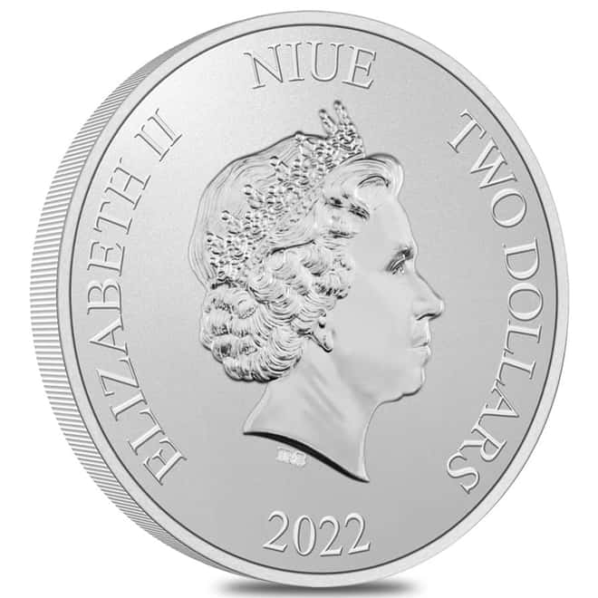 Tube of 25 - 2022 Niue 1 oz Star Wars Darth Vader $2 Silver Coin .999 Fine BU (Roll, Lot of 25)