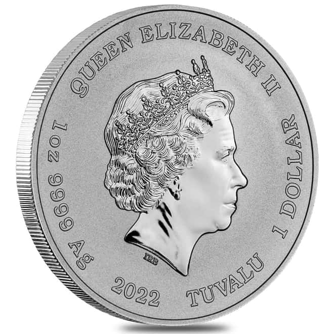 2022 Tuvalu 1 oz Silver The Rising Sun Black Flag Silver Coin