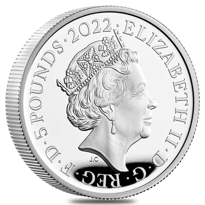 2022 UK 2 oz Harry Potter Hogwarts Express Proof Silver Coin