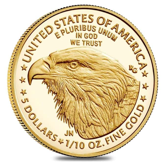 2022-W 1/10 oz $5 Proof Gold American Eagle (w/Box & COA)
