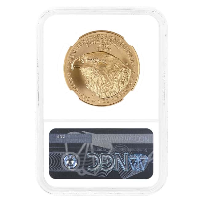2022-W 1 oz $50 Burnished Gold American Eagle NGC MS 70