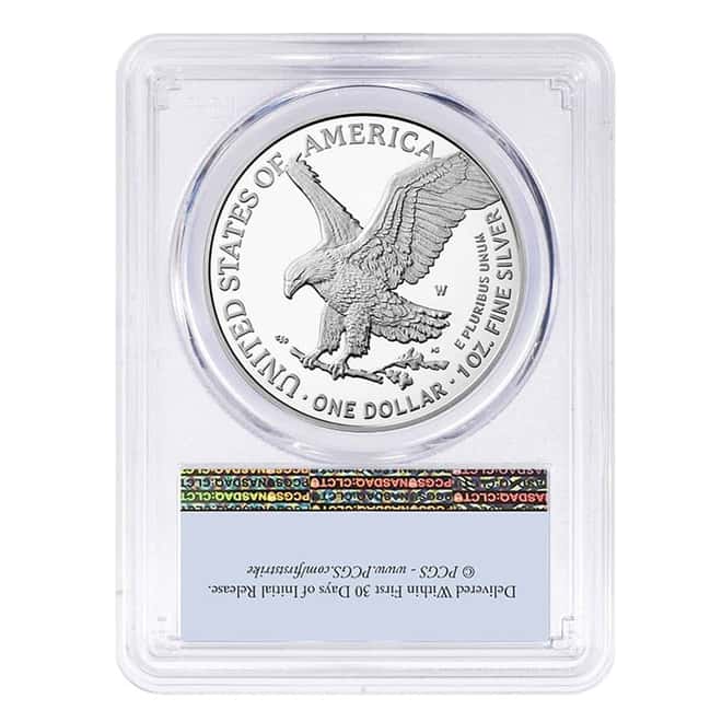 2022 W 1 oz Proof Silver American Eagle Congratulations Set PCGS PF 69 FS DCAM
