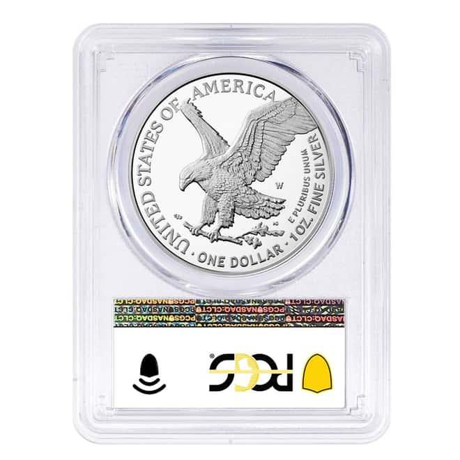 2022 W 1 oz Proof Silver American Eagle PCGS PF 70 AR
