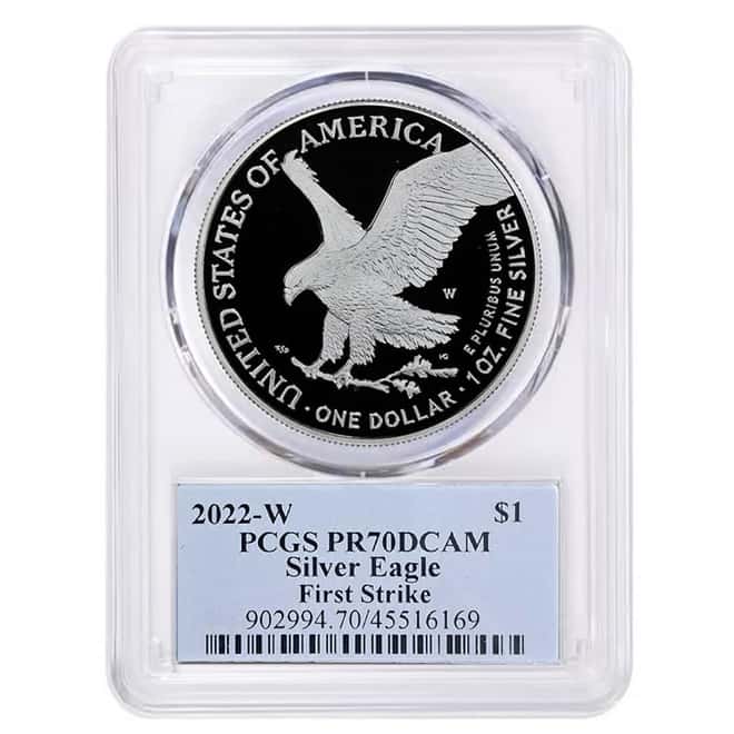 2022-W 1 oz Proof Silver American Eagle PCGS PF 70 FS (Damstra)
