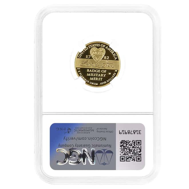 2022-W Proof Gold $5 Purple Heart Commemorative Coin NGC PF 70 UCAM