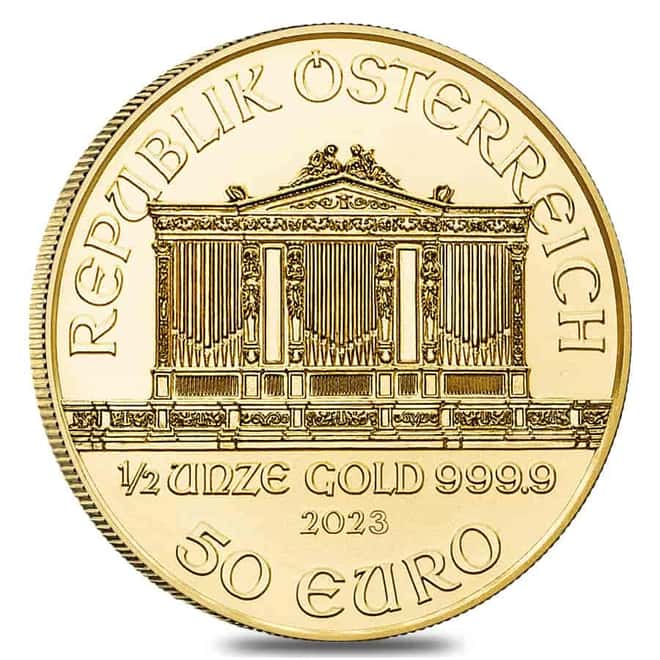 2023 1/2 oz Austrian Gold Philharmonic Coin BU