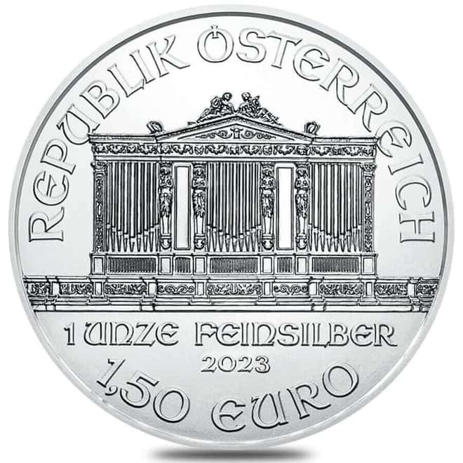 Roll of 20 - 2023 1 oz Austrian Silver Philharmonic Coin BU (Lot, Tube of 20)