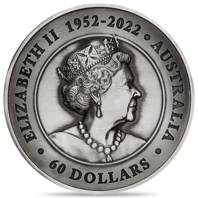 2023 2 Kilo Koi Fish Antiqued Silver Coin Australian Perth Mint