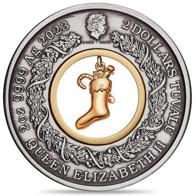 2023 2 oz The Night Before Christmas Silver Coin Perth Mint