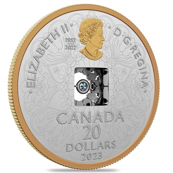 2023 Canada 0.67 oz Sparkle of the Heart Diamond Silver Coin