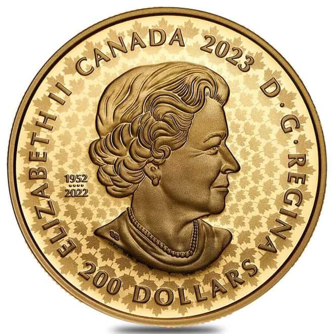 2023 Canada 1 oz Gold Grizzly Bear Great Hunters High Relief Coin