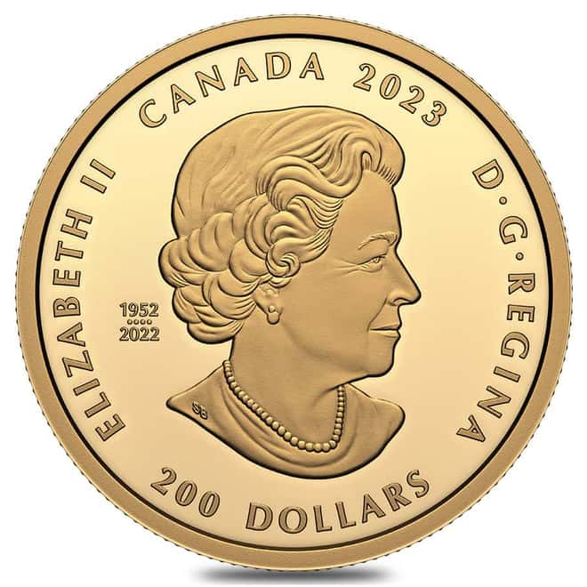 2023 Canada 1 oz Proof Gold De Beers Ideal Heart Diamond Coin