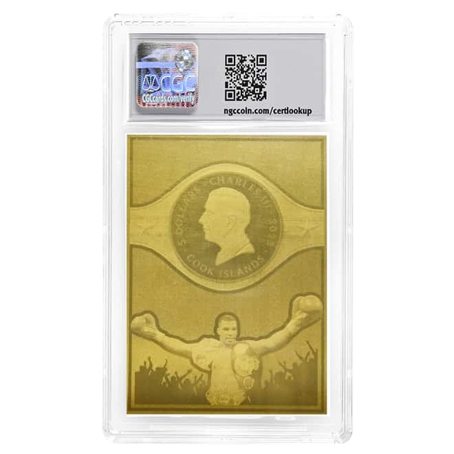 2023 Cook Islands 0.5 gram Gold Green Mike Tyson Trading Coin NGCX 10