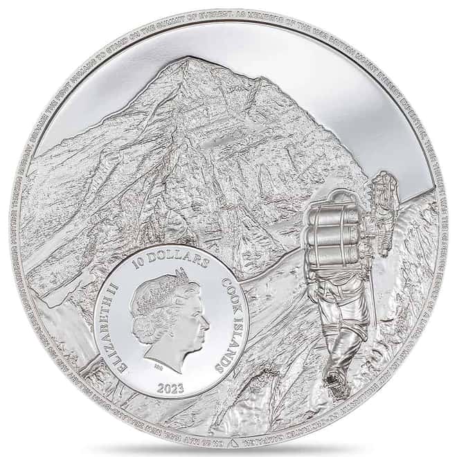2023 Cook Islands 2 oz Silver Mt. Everest First Ascent Coin