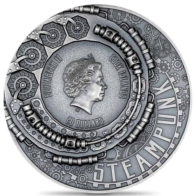 2023 Cook Islands 3 oz Silver Steampunk Science Lab Coin