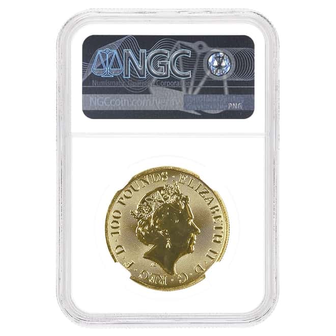 2023 Great Britain 1 oz Gold The Tudor Beasts Yale of Beaufort Coin NGC MS 66