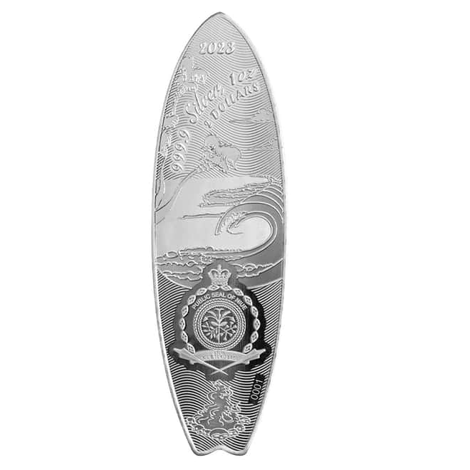 2023 Niue 1 oz Drew Brophy The Enforcer Surfboard Silver Coin