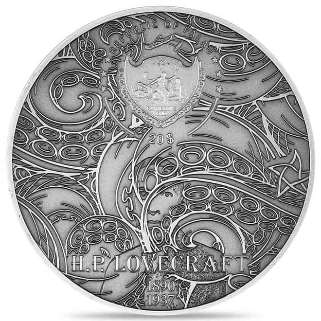 2023 Palau 3 oz Silver H. P. Lovecraft Azathoth Coin .9999 Fine
