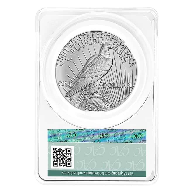 2023 Peace Silver Dollar CAC MS 70 Advanced Delivery