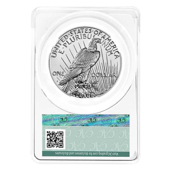 2023-S Peace Silver Dollar Reverse Proof CAC PF 70 First Delivery