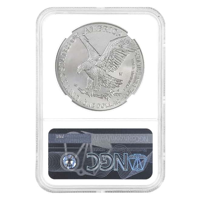 2023-W 1 oz Burnished Silver American Eagle NGC MS 70 FDOI (Castle)