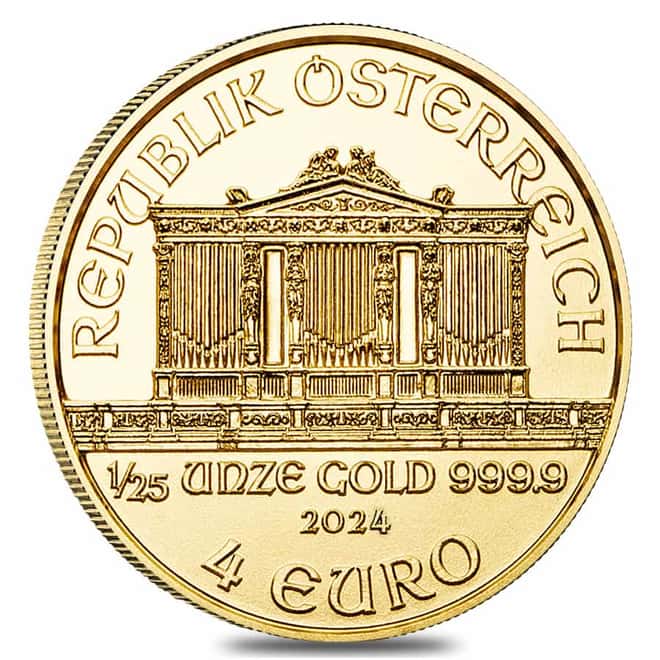 2024 1/25 oz Austrian Gold Philharmonic Coin BU