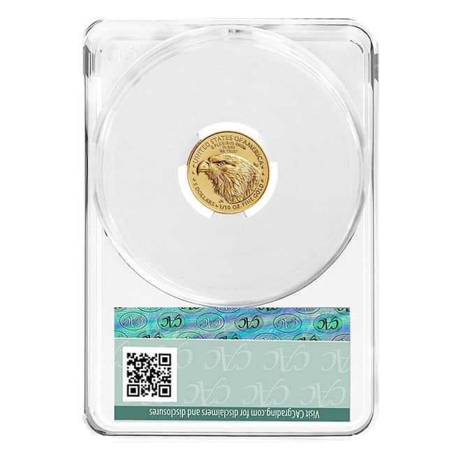 2024 1/10 oz Gold American Eagle CAC MS 70 First Delivery