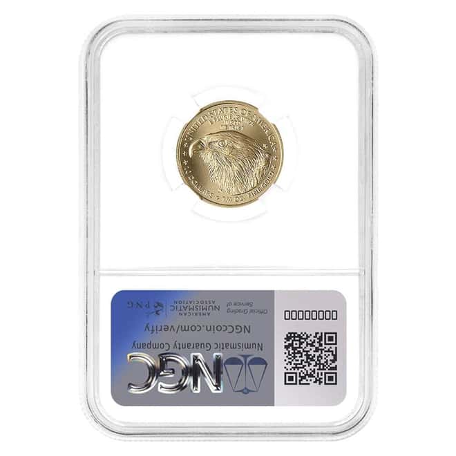 2024 1/4 oz $10 Gold American Eagle NGC MS 70 FDOI (Kenneth Bressett)