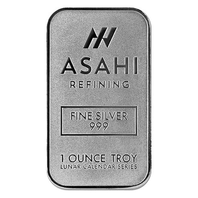 Tube of 20 - 2024 1 oz Asahi Lunar Dragon Silver Bar .999 Fine