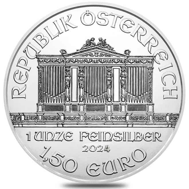 Roll of 20 - 2024 1 oz Austrian Silver Philharmonic Coin BU
