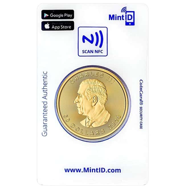2024 1 oz Canadian Gold Maple Leaf BU (MintID NFC Scan Card)