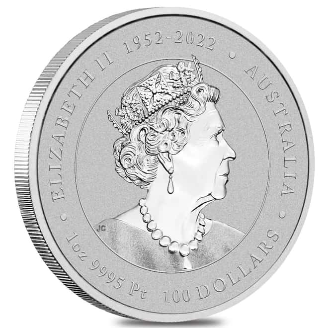 2024 1 oz Platinum Lunar Dragon BU Australian Perth Mint