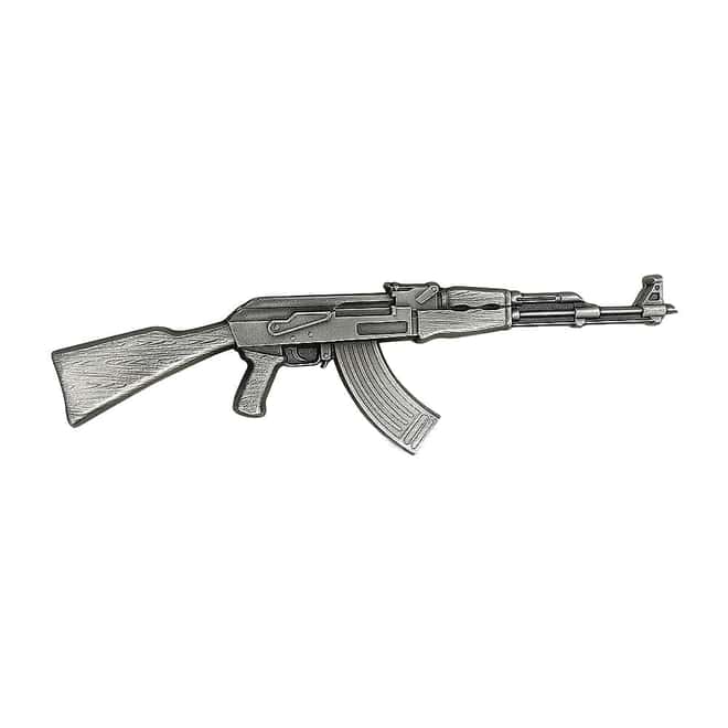 2024 2 oz Chad History's Greatest Firearms Antiqued Assault Rifle Shaped Silver Coin .999 Fine