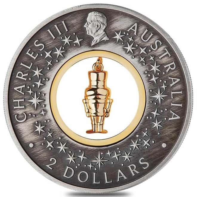 2024 2 oz Christmas Nutcracker Silver Coin Perth Mint