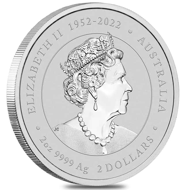 2024 2 oz Silver Lunar Dragon BU Australian Perth Mint