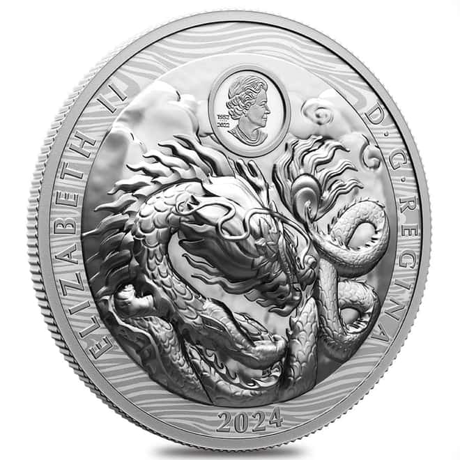 2024 Canada 3 oz Year Of The Dragon High Relief Silver Coin