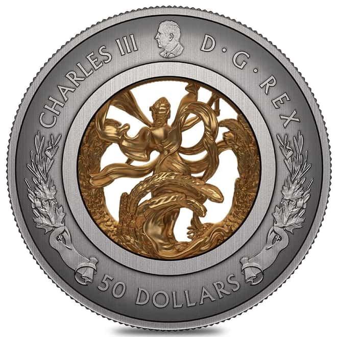 2024 Canada 4.6 oz Allegory of Freedom 3D Silver Coin