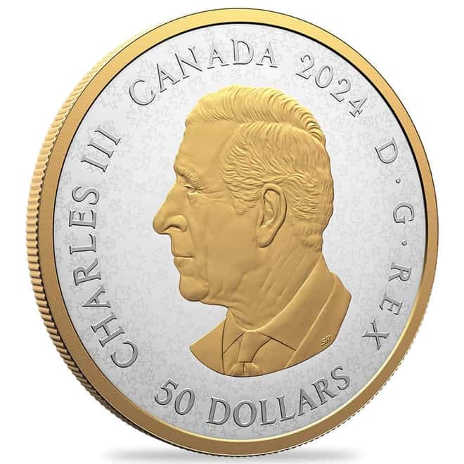 2024 Canada 5 oz Heraldic Landscape - Birds of Canada Silver Coin