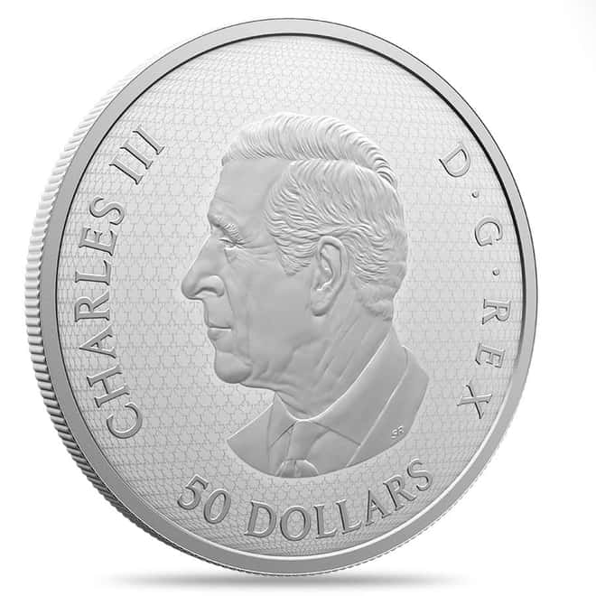 2024 Canada 5 oz The Dragonfly and The Bloom Silver Coin