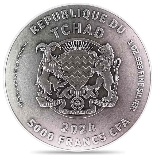 2024 Chad 1 oz Kellogg's Eggo Waffles Plate Silver Coin